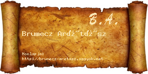 Brumecz Arétász névjegykártya